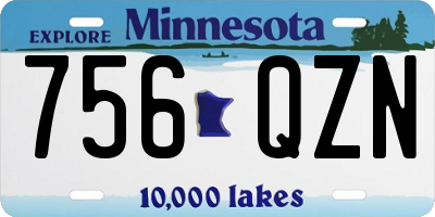 MN license plate 756QZN