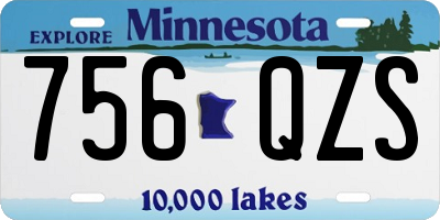 MN license plate 756QZS