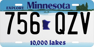 MN license plate 756QZV