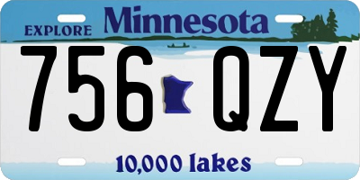 MN license plate 756QZY