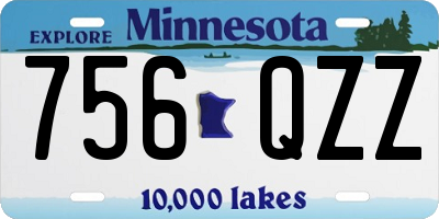 MN license plate 756QZZ
