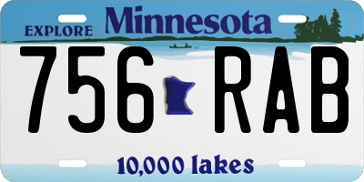 MN license plate 756RAB
