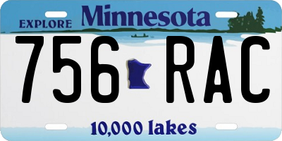 MN license plate 756RAC