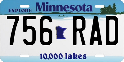 MN license plate 756RAD