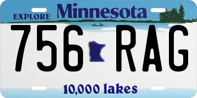 MN license plate 756RAG