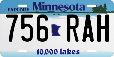 MN license plate 756RAH
