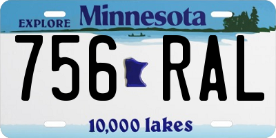 MN license plate 756RAL
