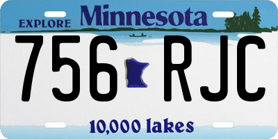 MN license plate 756RJC