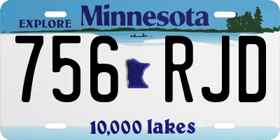 MN license plate 756RJD