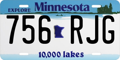 MN license plate 756RJG