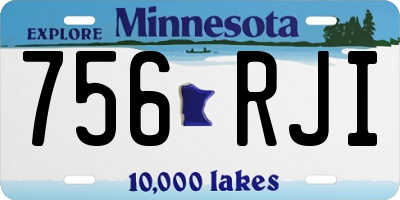 MN license plate 756RJI