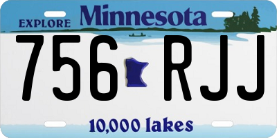 MN license plate 756RJJ