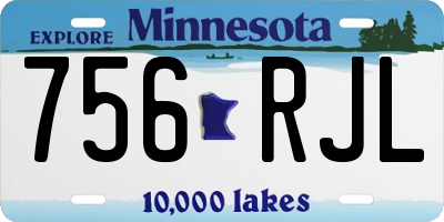 MN license plate 756RJL