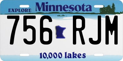 MN license plate 756RJM