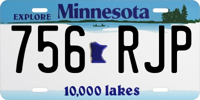 MN license plate 756RJP