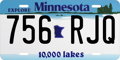 MN license plate 756RJQ