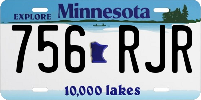 MN license plate 756RJR