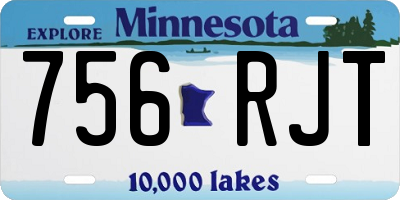 MN license plate 756RJT