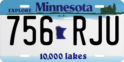 MN license plate 756RJU