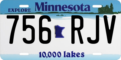 MN license plate 756RJV