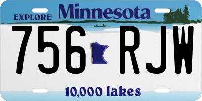 MN license plate 756RJW