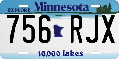 MN license plate 756RJX