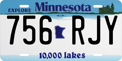 MN license plate 756RJY