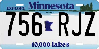 MN license plate 756RJZ