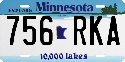 MN license plate 756RKA