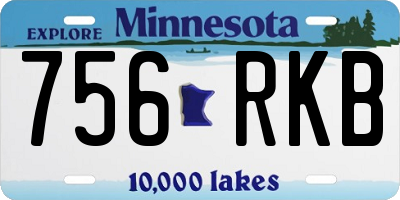 MN license plate 756RKB
