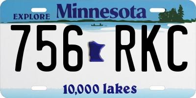 MN license plate 756RKC