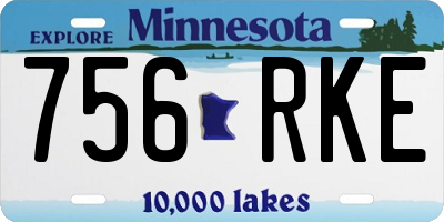 MN license plate 756RKE
