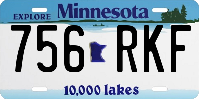 MN license plate 756RKF