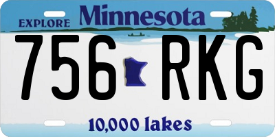 MN license plate 756RKG