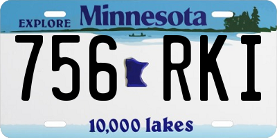MN license plate 756RKI
