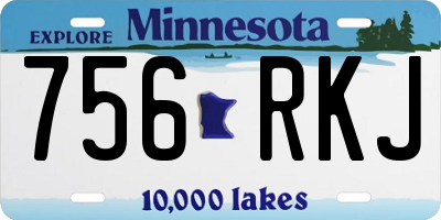 MN license plate 756RKJ