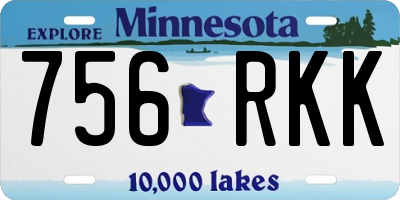 MN license plate 756RKK