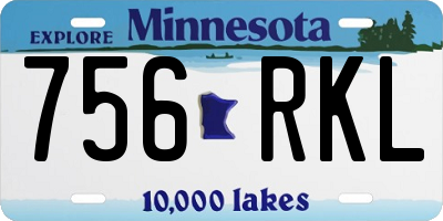 MN license plate 756RKL