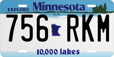 MN license plate 756RKM