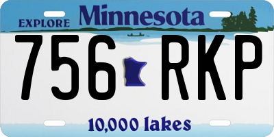 MN license plate 756RKP