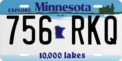 MN license plate 756RKQ