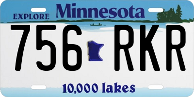 MN license plate 756RKR
