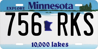 MN license plate 756RKS