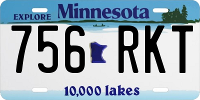 MN license plate 756RKT