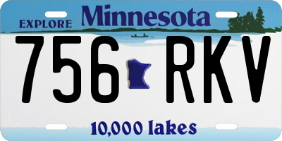 MN license plate 756RKV