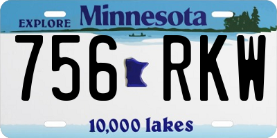 MN license plate 756RKW