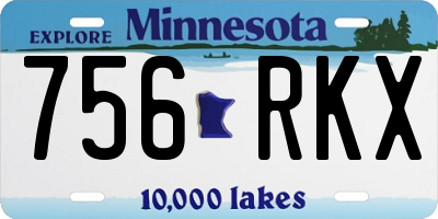 MN license plate 756RKX
