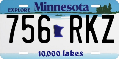 MN license plate 756RKZ