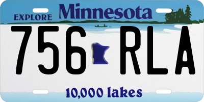 MN license plate 756RLA
