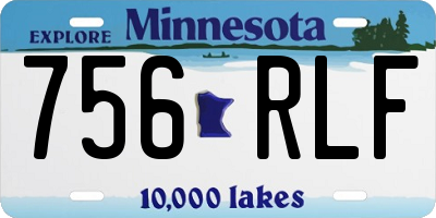 MN license plate 756RLF
